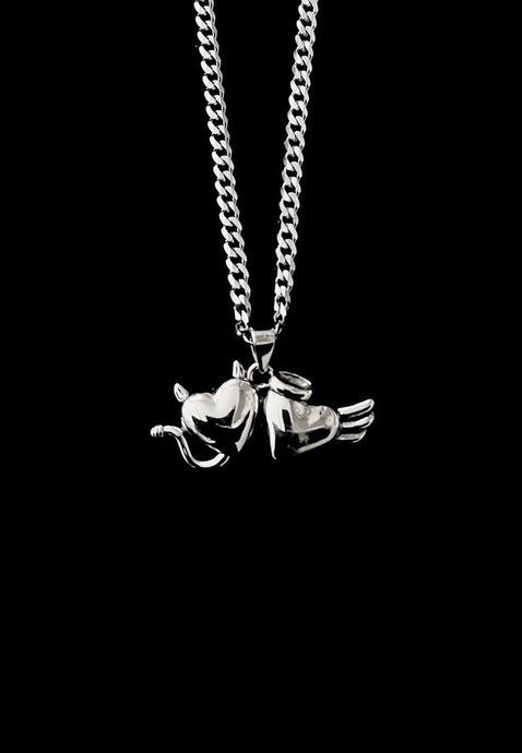 Devil Angel Hearts Necklace