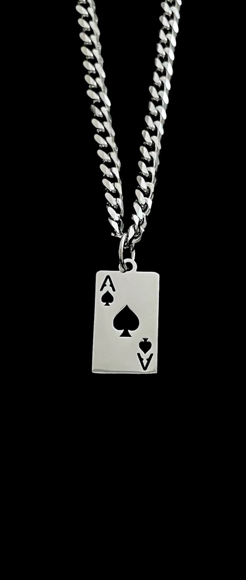 MEREWIF : Shop All : Ace of Spades Necklace