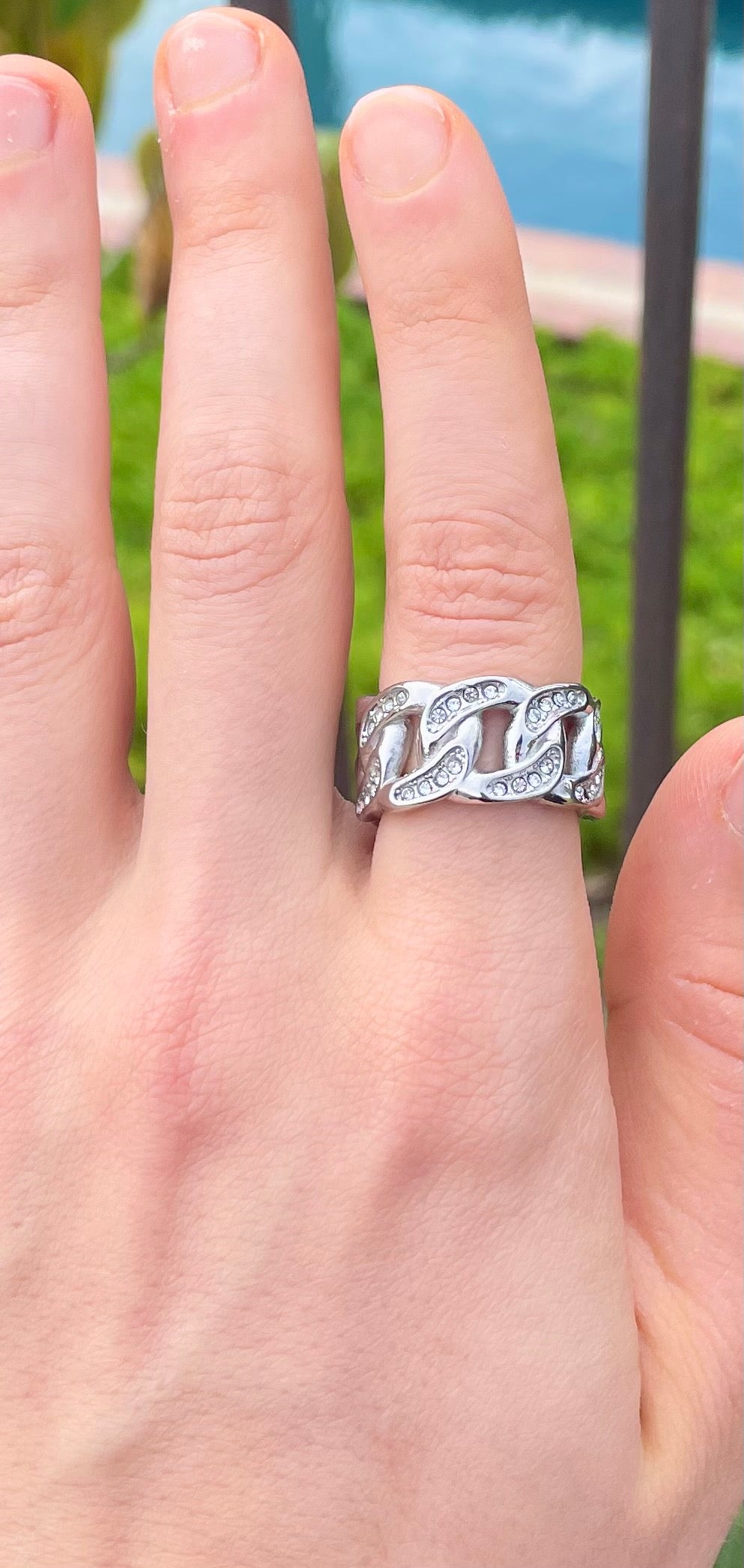 Iced Link Ring