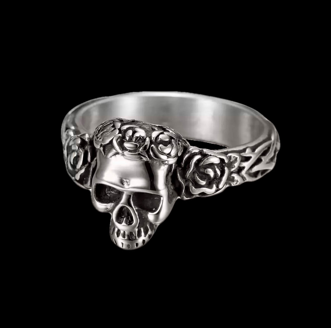 Rose Skull Ring
